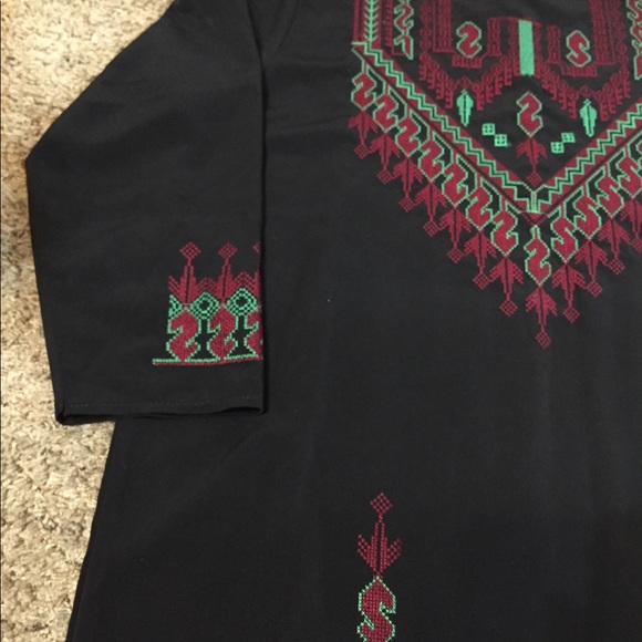 🏡Caftan Abaya Henna Dress Palestinian Embroidery Thobe Thoub - Picture 4 of 6
